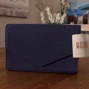 BNWT navy blue clutch purse